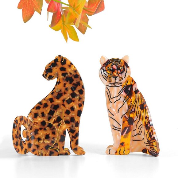 Hair Claw Clip Acetate Tortoise Shell Animal Accessory for Women Girls main image 5